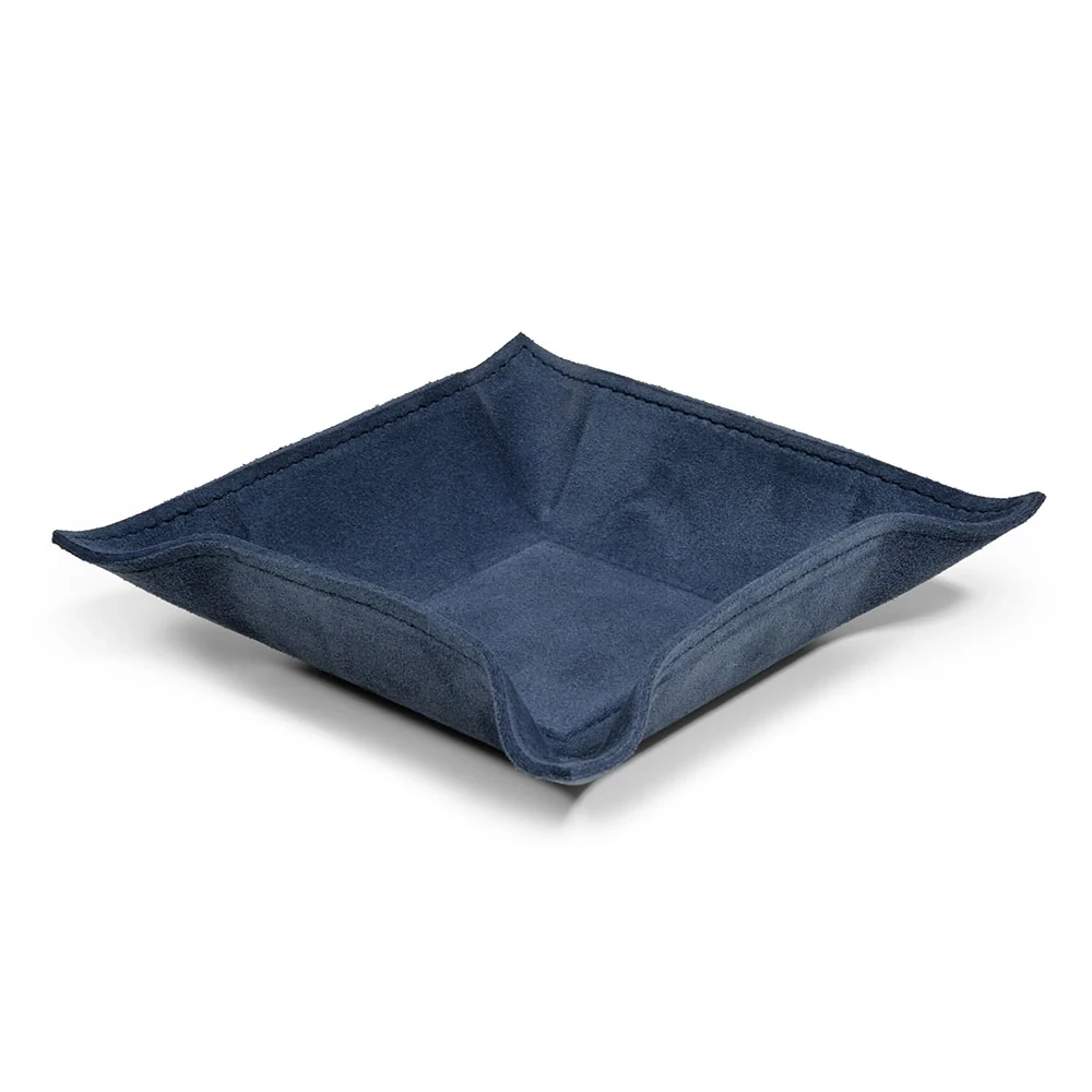 Taschenleerer Quadratisch Wildleder Royalblau