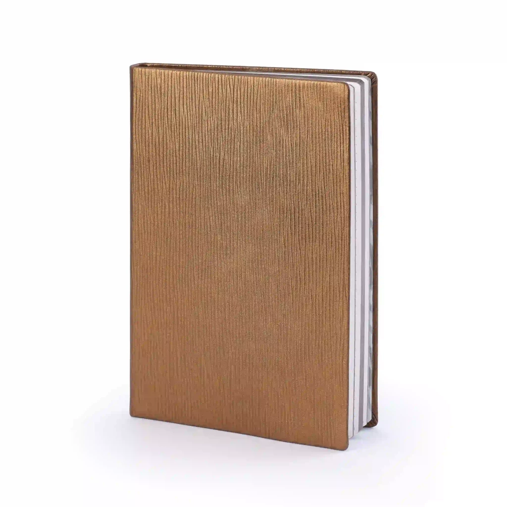 Notizbuch A5 liniert Leder Bronze
