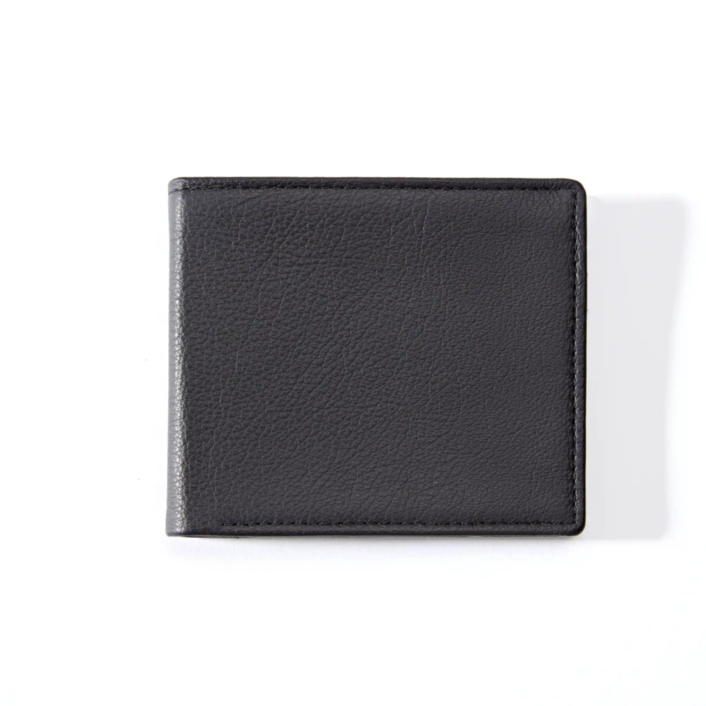 Portemonnaie für Karten Leder Schwarz