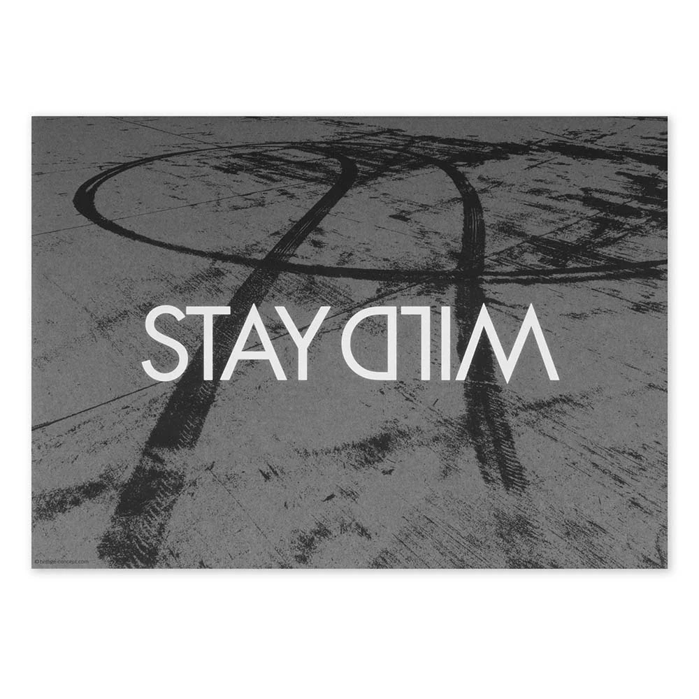 Grußkarte „Stay Wild" Weiß