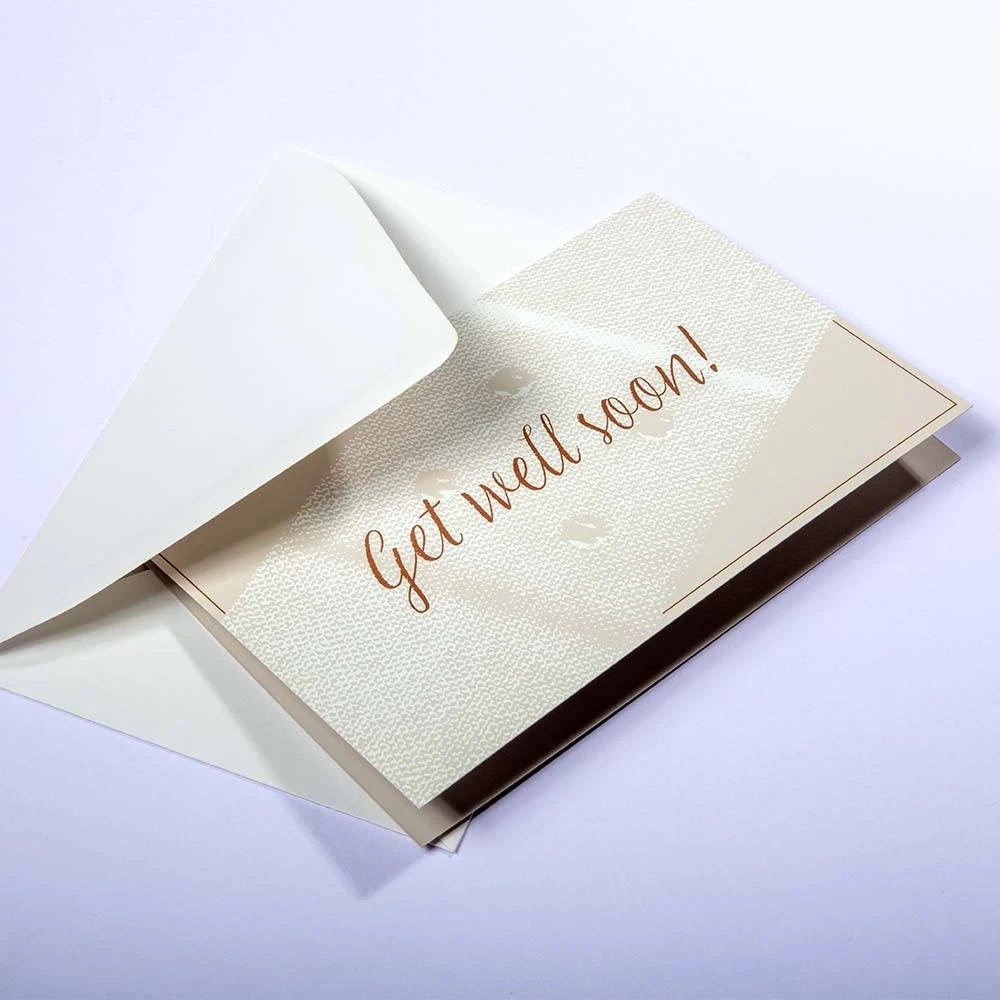 Grußkarte Get well soon! Pure sand