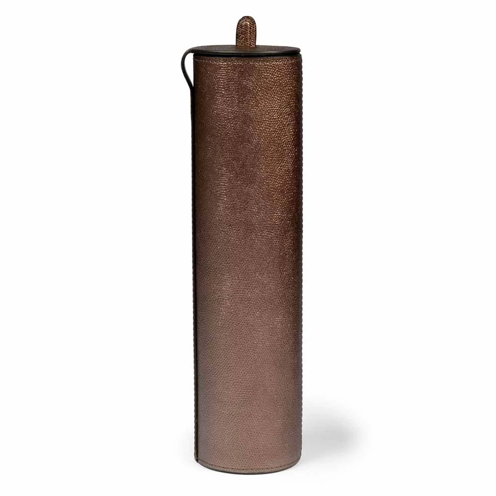 Streichholzetui Leder Bronze