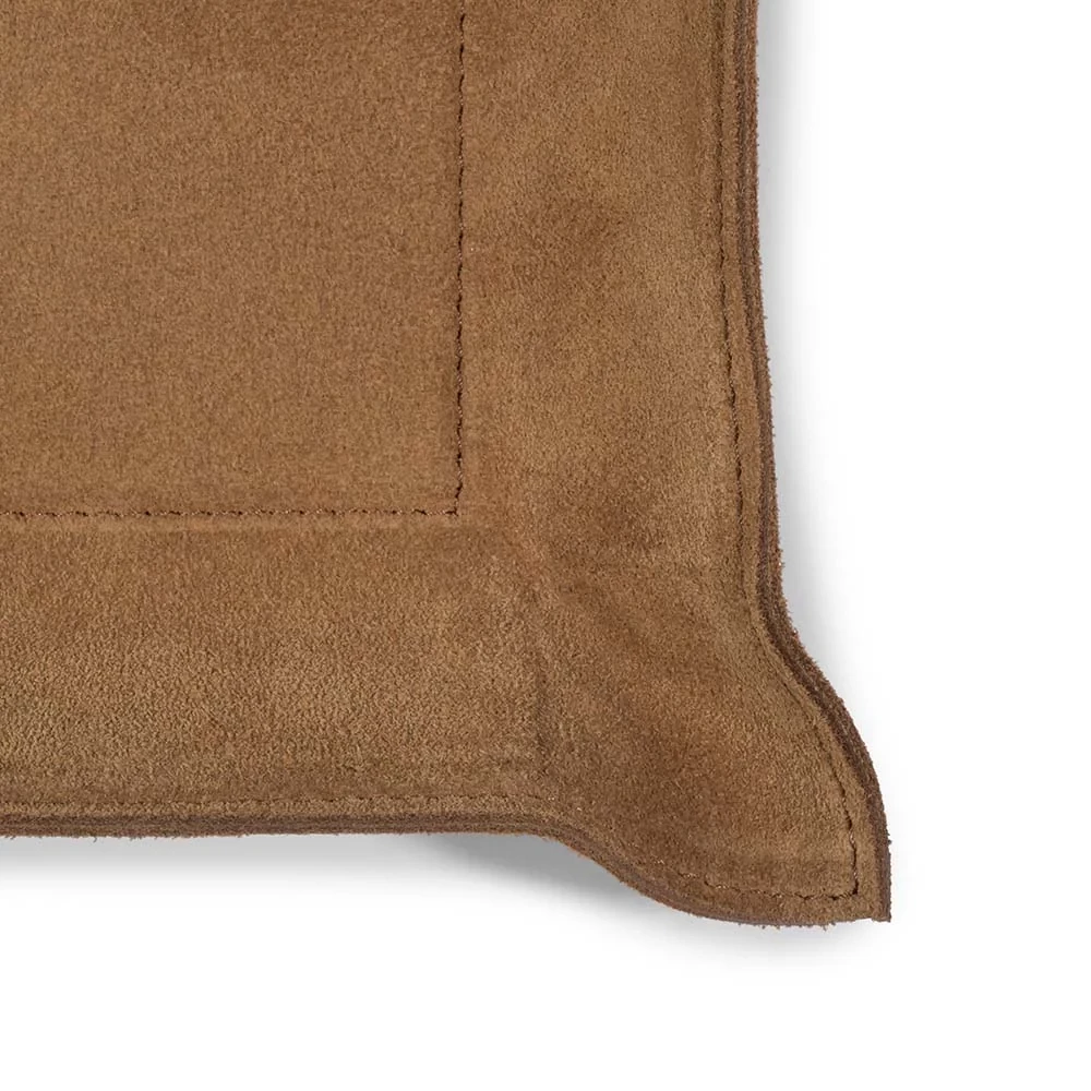 Taschenleerer Quadratisch Wildleder Nussbraun