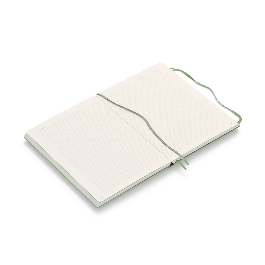 LT1917 Notizbuch Master Classic A4+, HC, kariert, Salbei