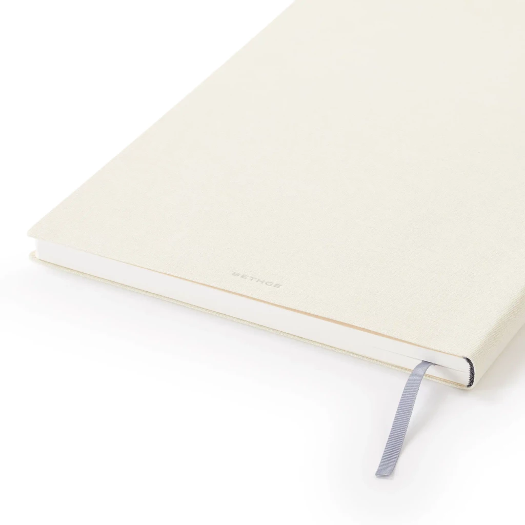 Leinen Notizbuch A4 gepunkte Champagne