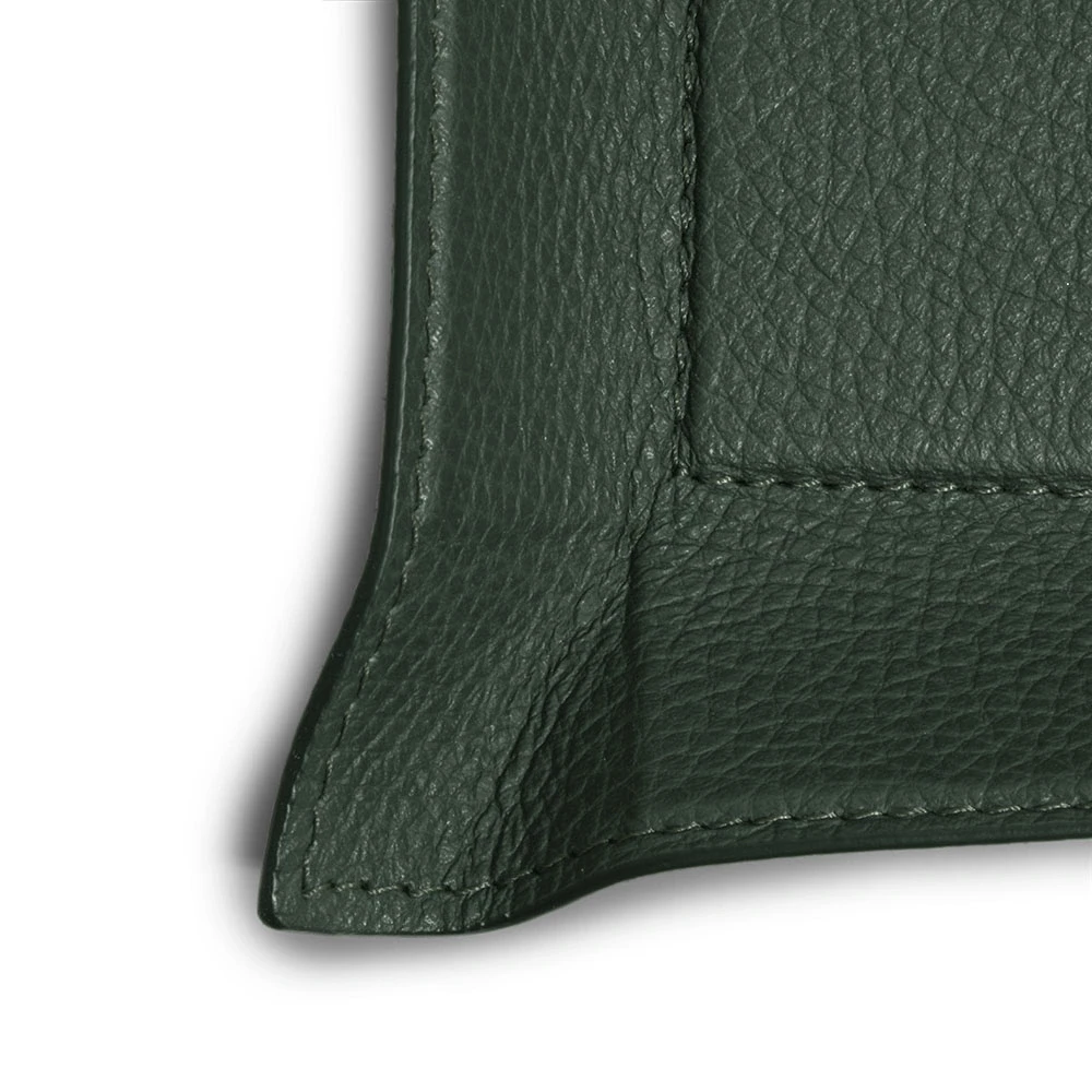 Taschenleerer Hirsch Quadratisch Leder Dunkelgrün