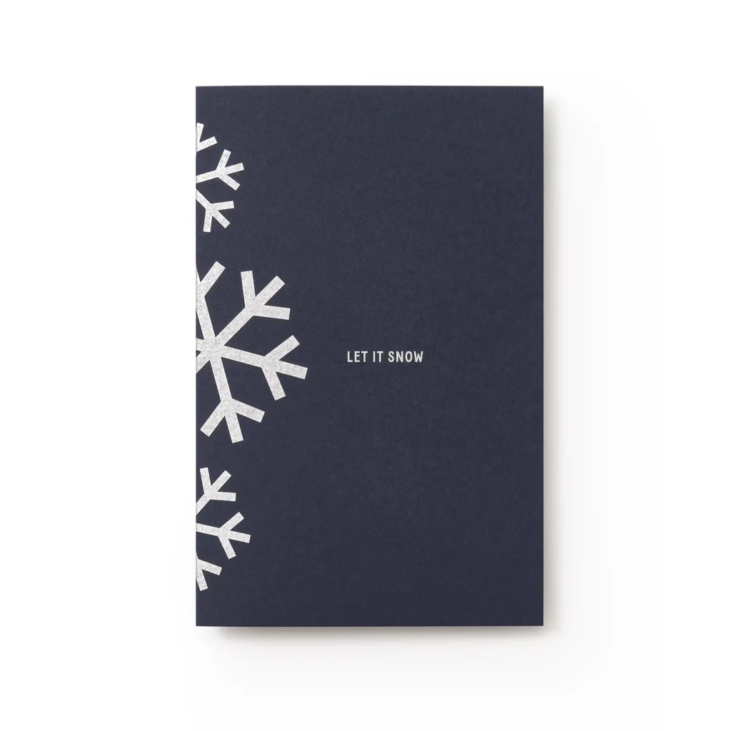 Weihnachtskarte LET IT SNOW