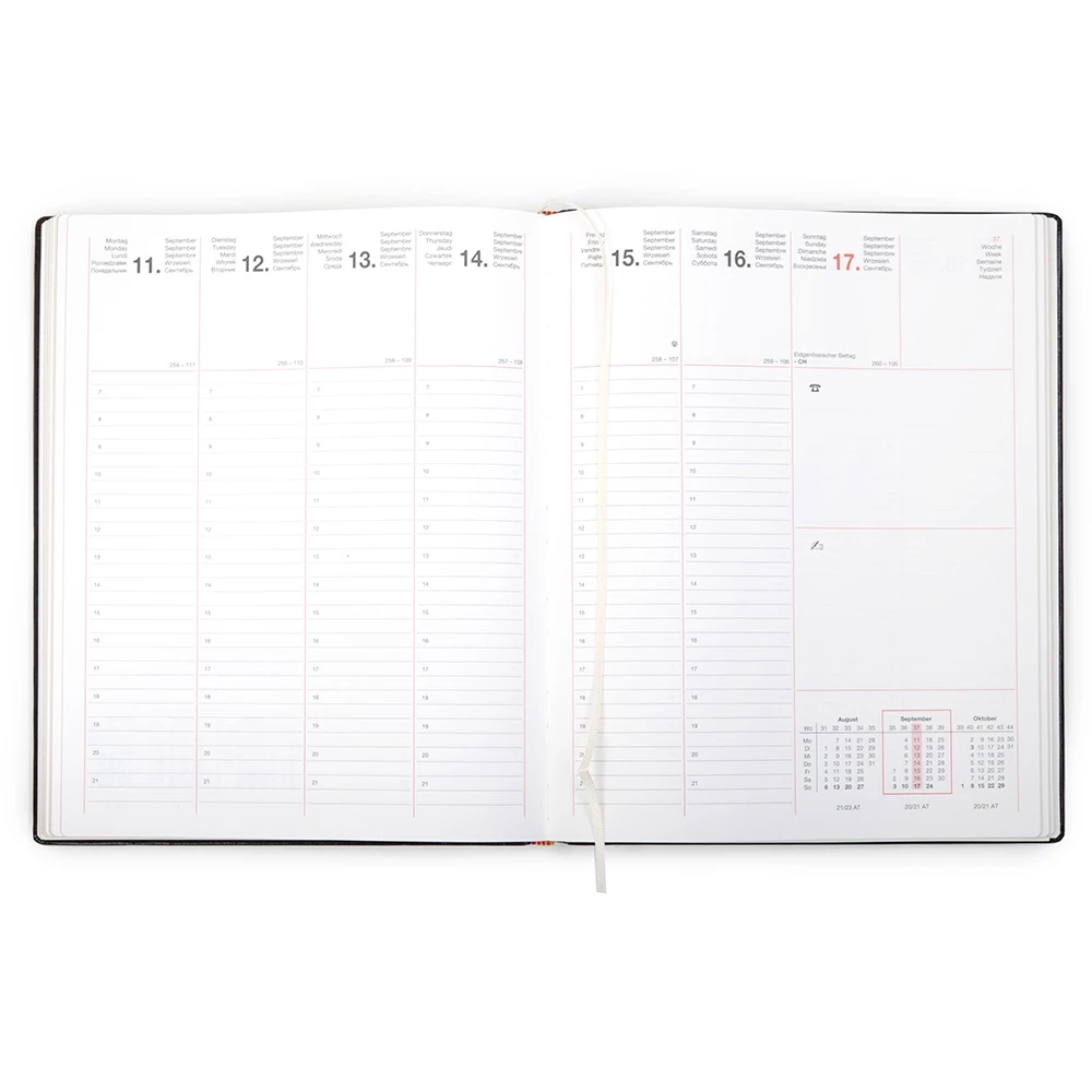 Office Wochenkalender 2026 TeBeskin onyx-schwarz