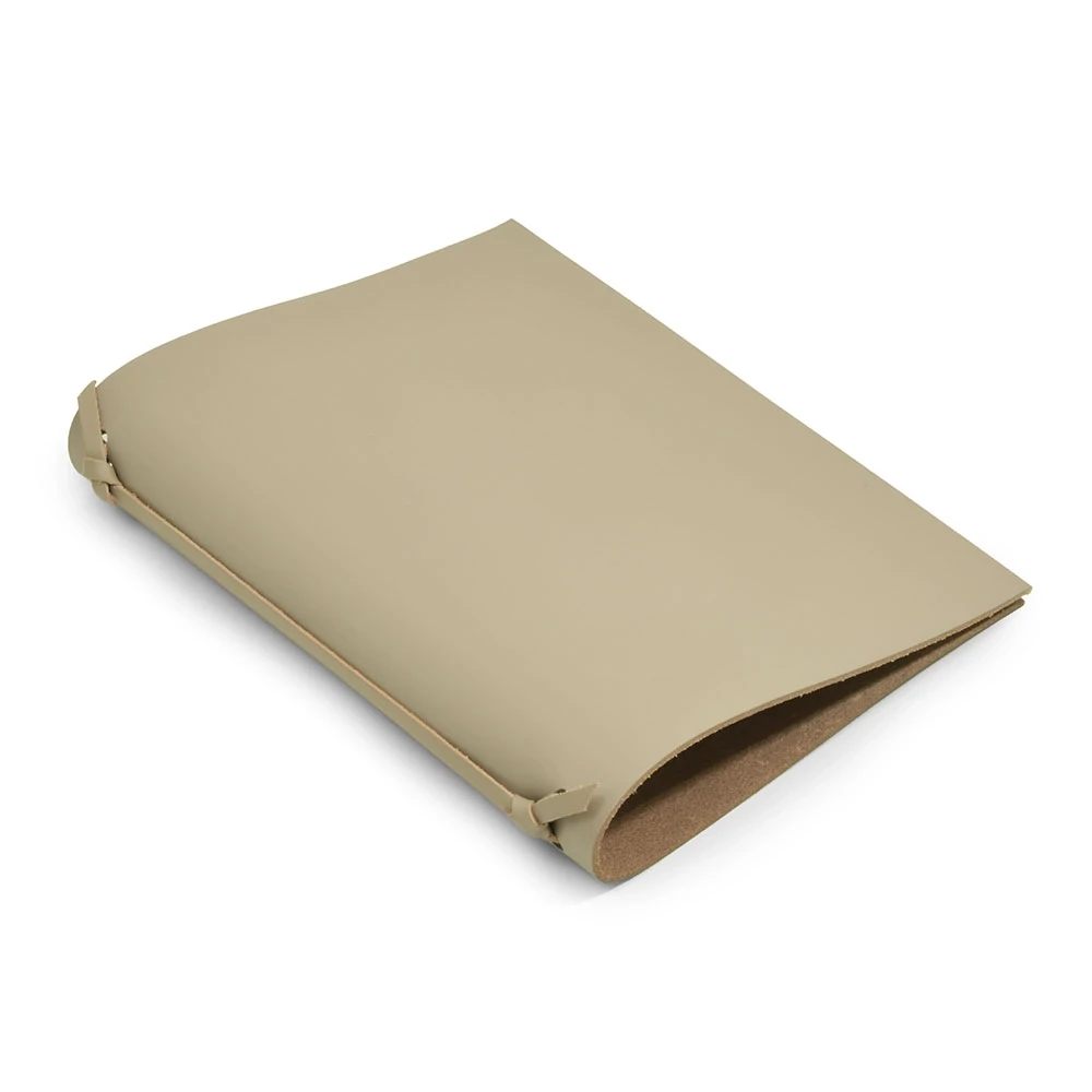 Leder Ringbuch A5 4 Ringe Taupe