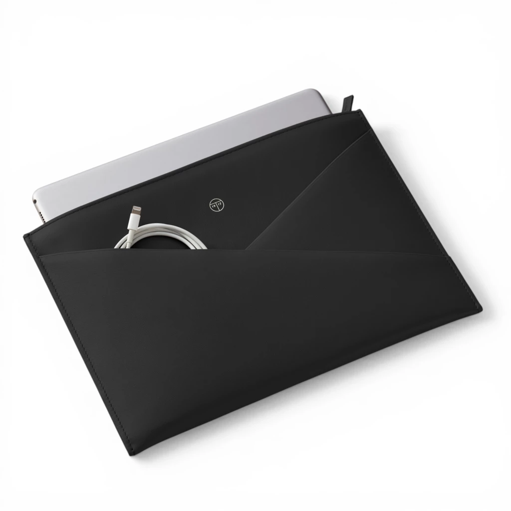 Treuleben Pouch Wallaby Leder Schwarz