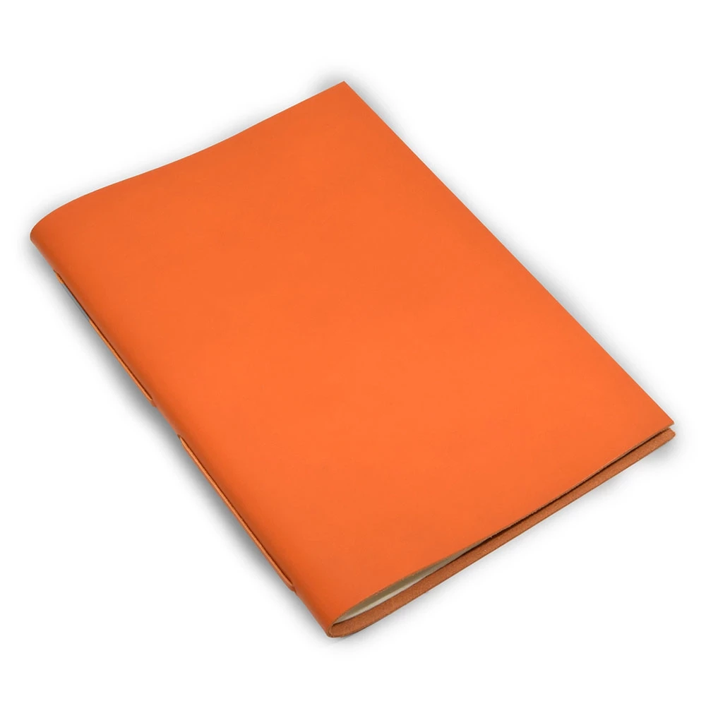 Gästebuch A4 Leder Orange