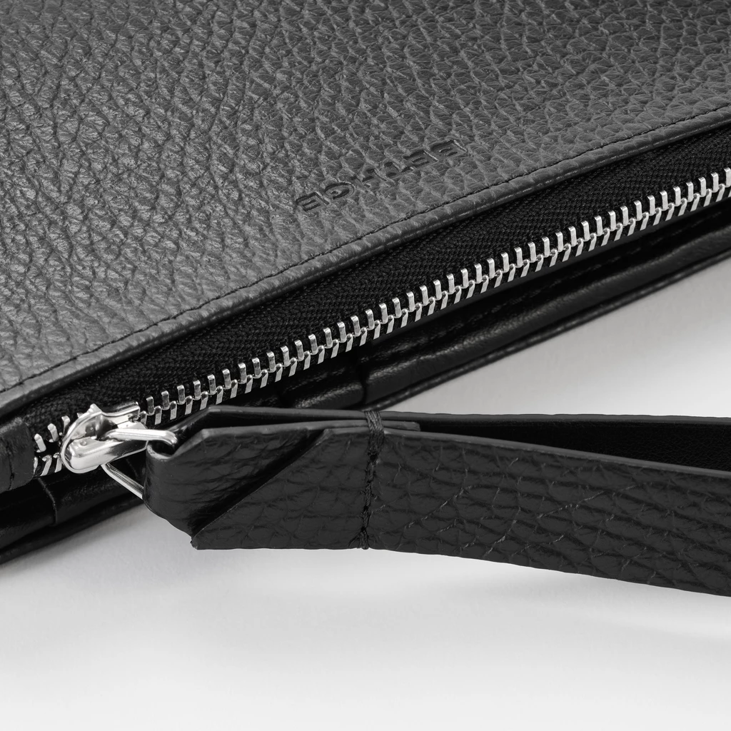 Bethge Geldbörse Adri Damen Reißverschluss 10 Kartenfächer Leder Schwarz