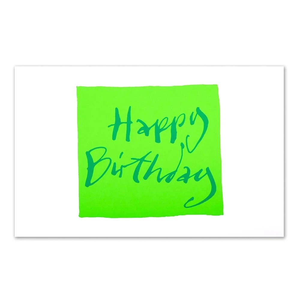 Grußkarte Geburtstag Happy Birthday Kalligrafie Grün