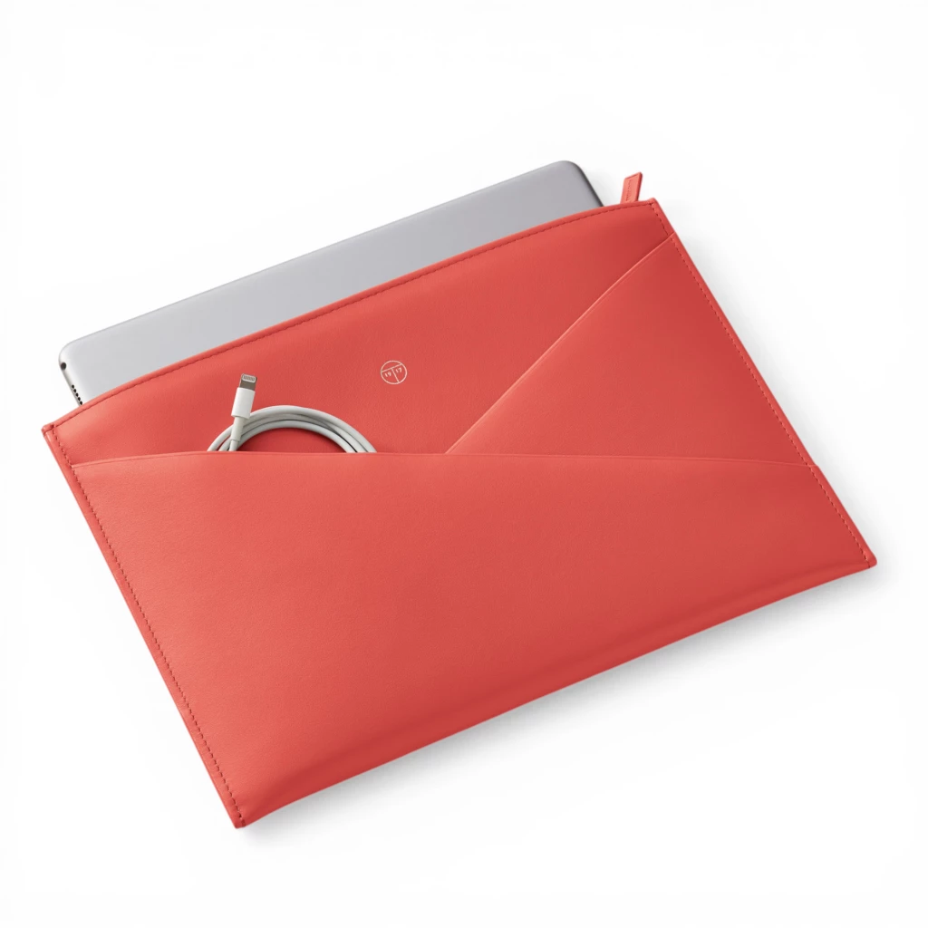 Treuleben Pouch Wallaby Leder Rot