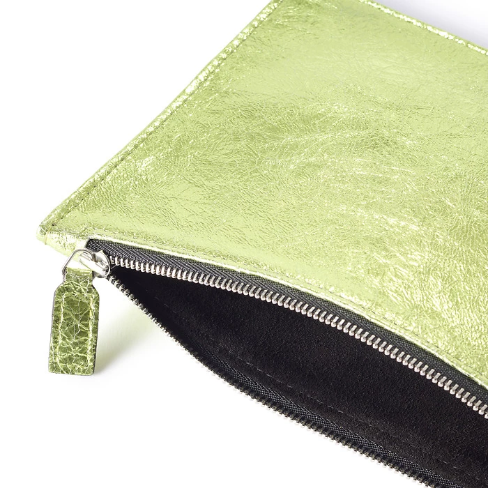 Pouch mit Reißverschluss Leder Aurora