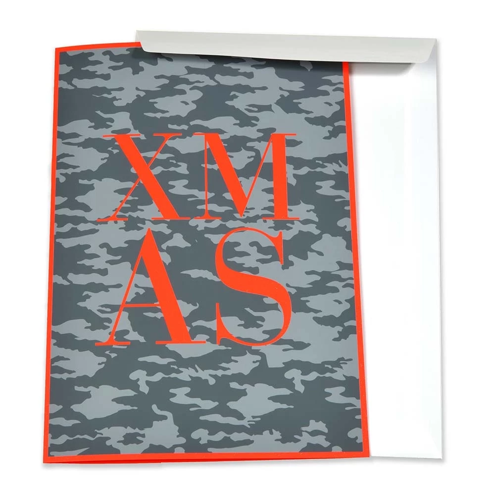 Weihnachtskarte X-Mas Camouflage – Klappkarte