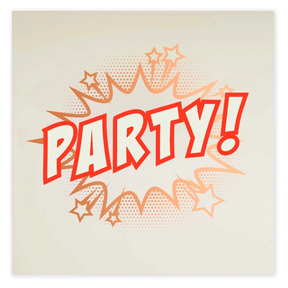 Grußkarte Party!