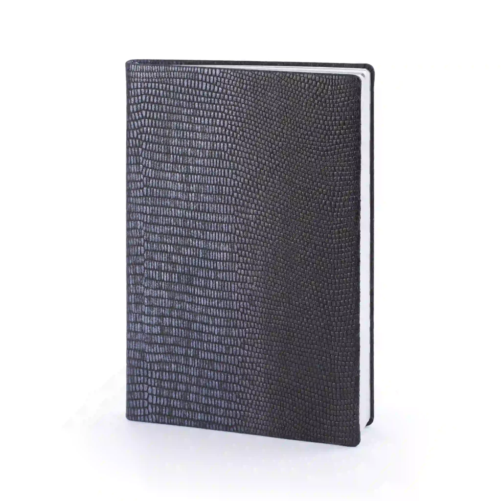 Notizbuch A5 liniert Leder Mitternachtsblau