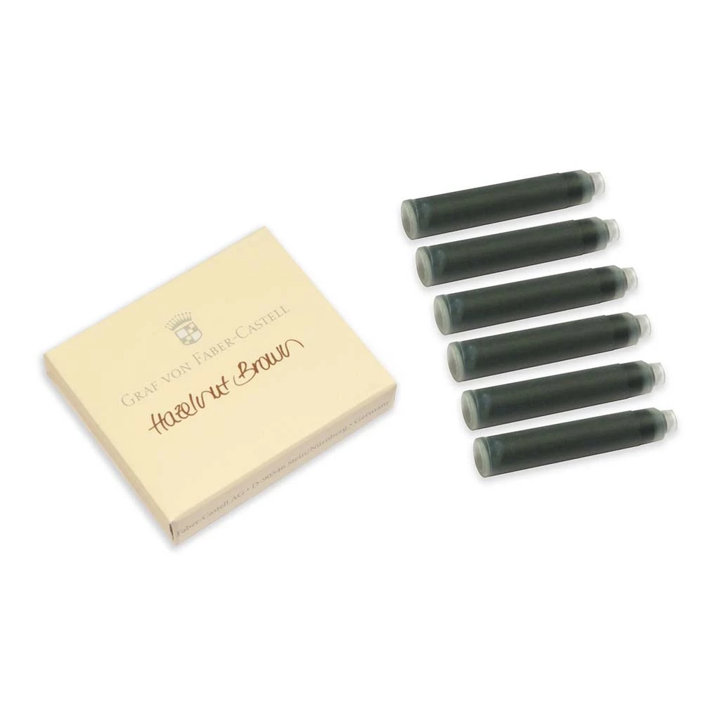Graf von Faber-Castell Tintenpatronen 6er haselnussbraun