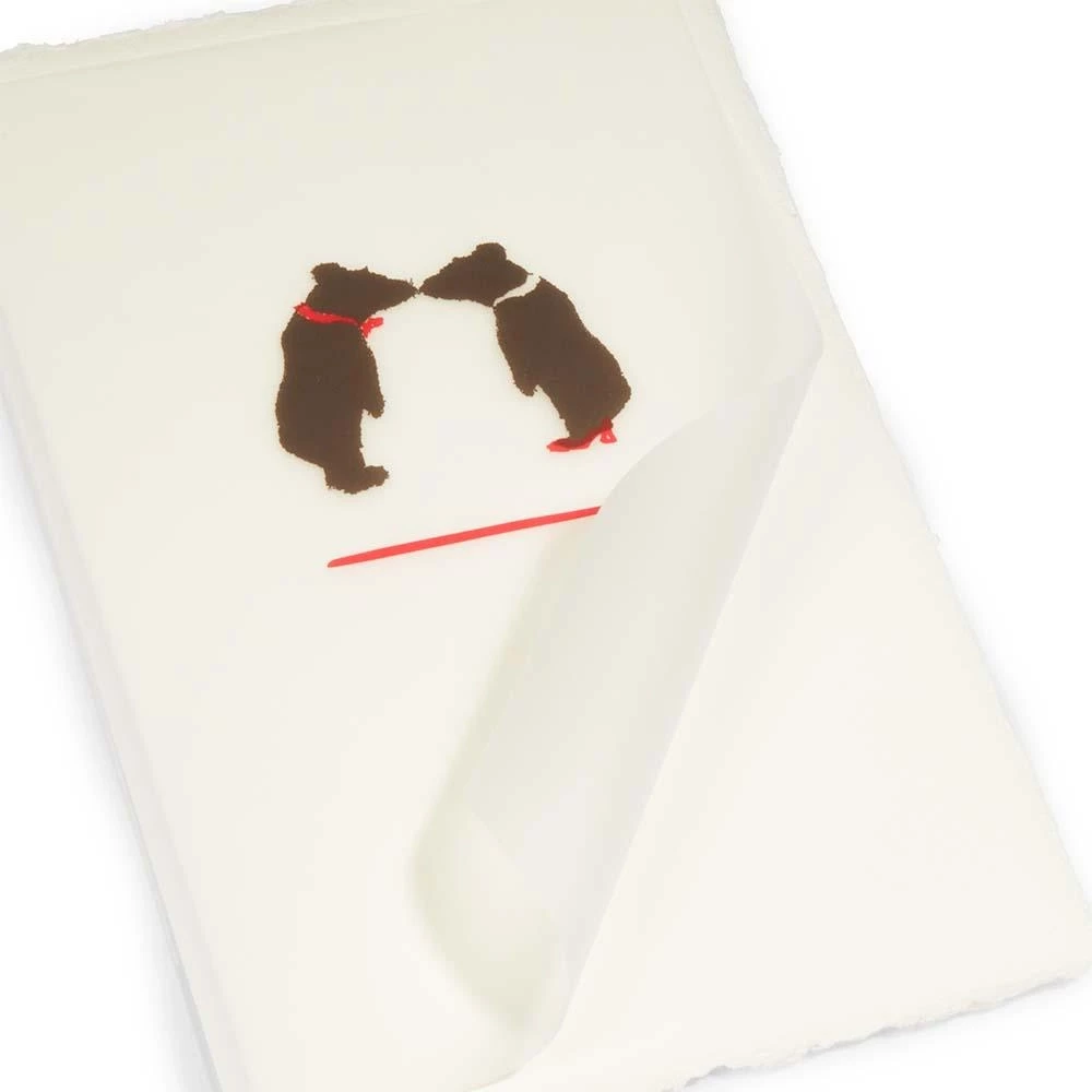 Grußkarte Bärenliebe Büttenpapier