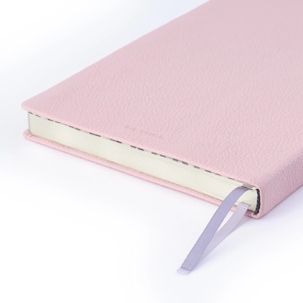 Notizbuch A5 gepunktet Leder Rosé