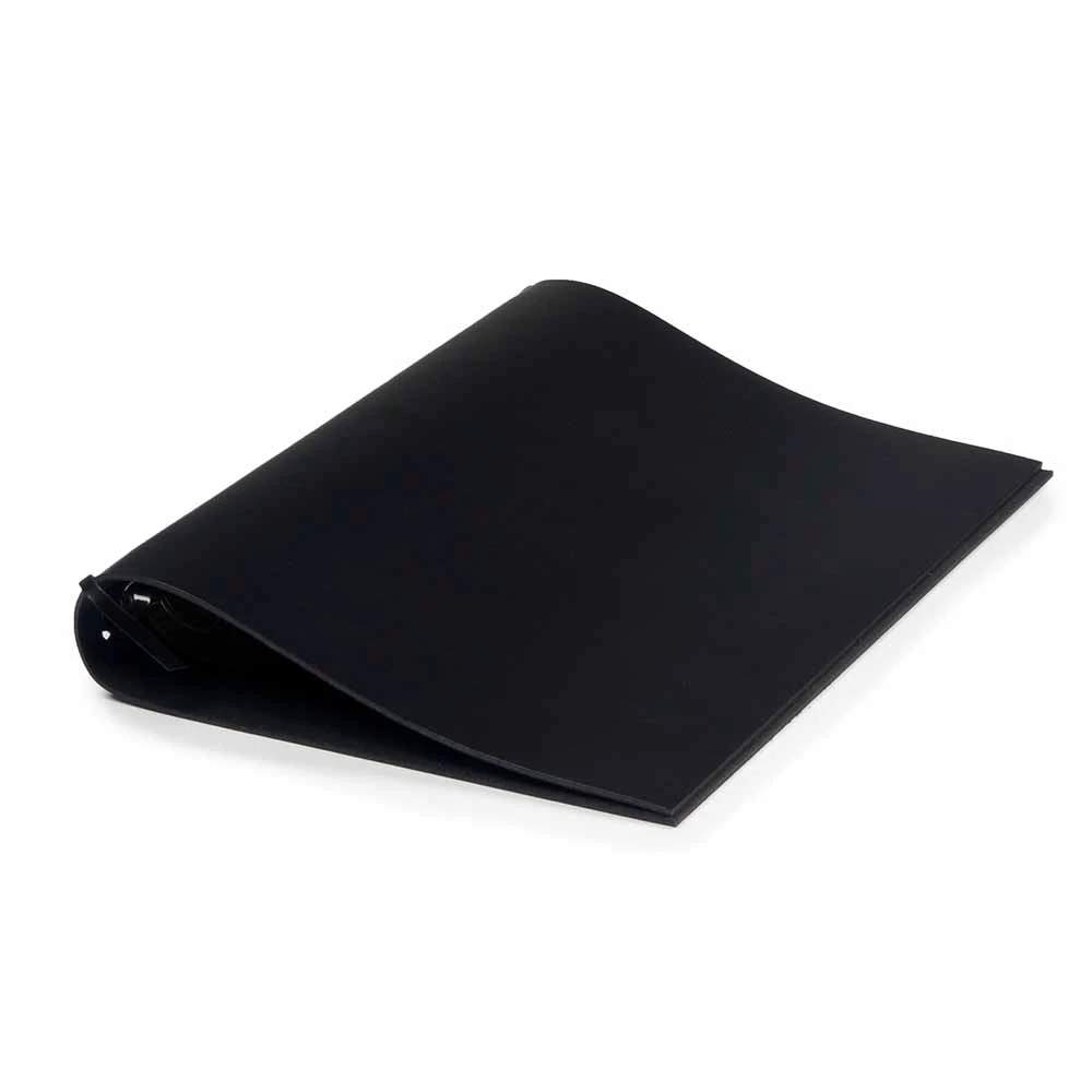 Ringbuch A4 4 Ringe Leder Schwarz