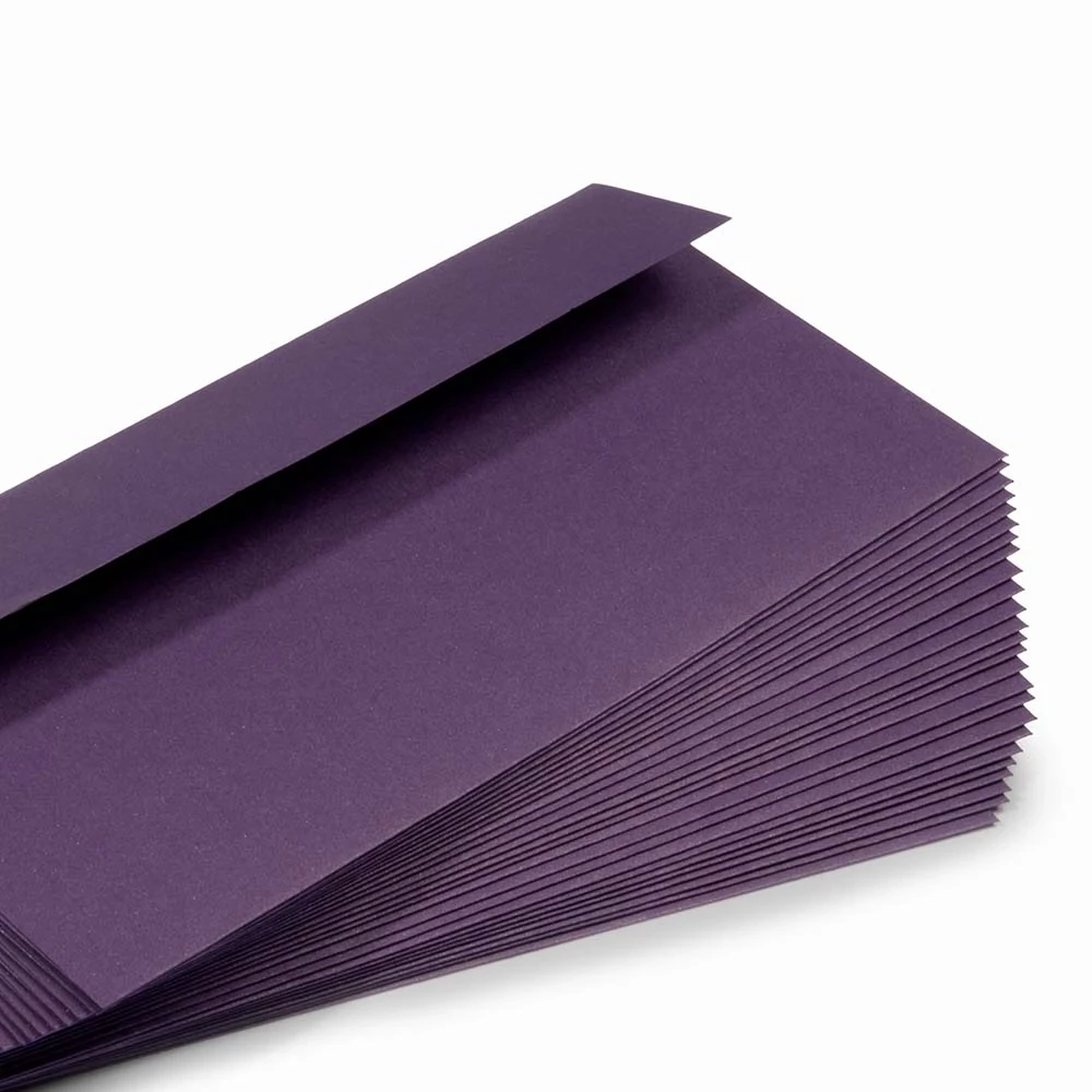 25 Umschläge Perlmutt violett DIN lang