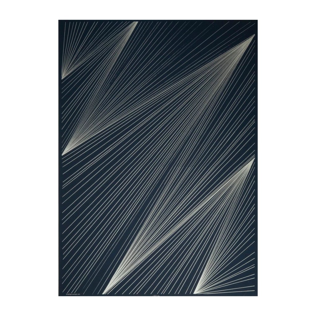 Geschenkpapier Lines 3er-Set Dunkelblau