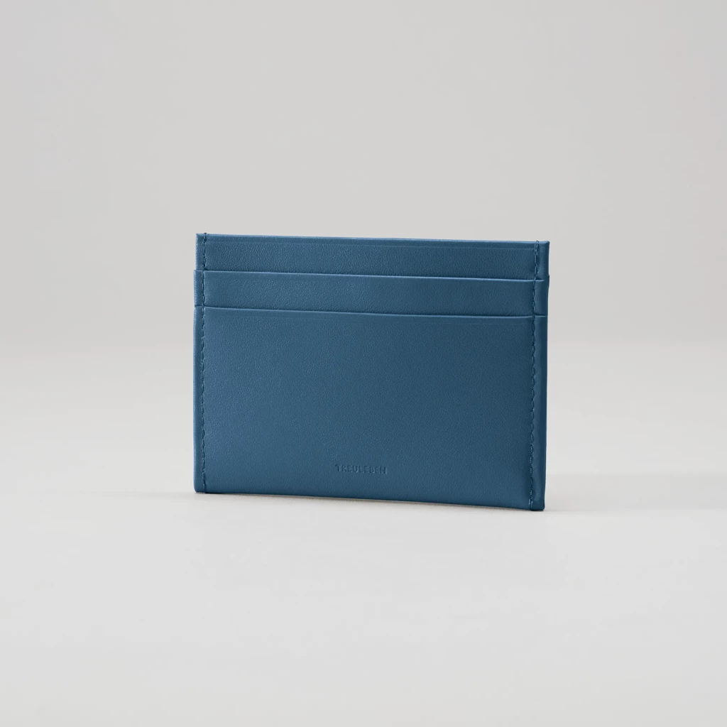 Treuleben Kreditkartenetui Leder Blau