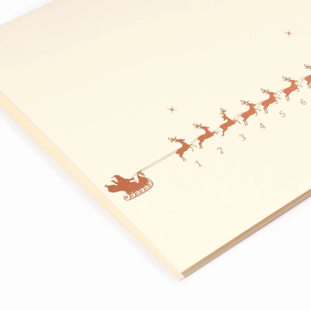 Weihnachtskarte Rentiergalopp