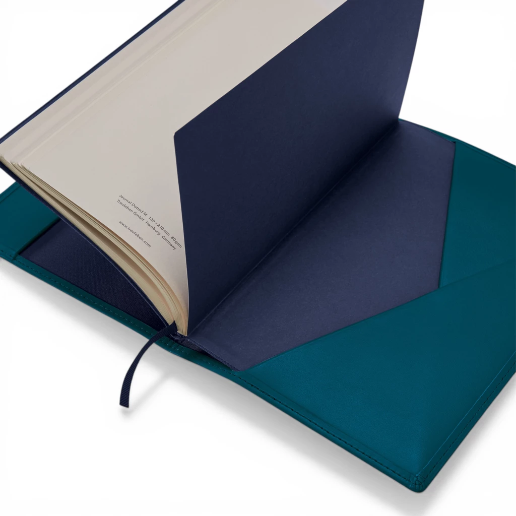 Treuleben Journal Jacket Leder Blaugrün