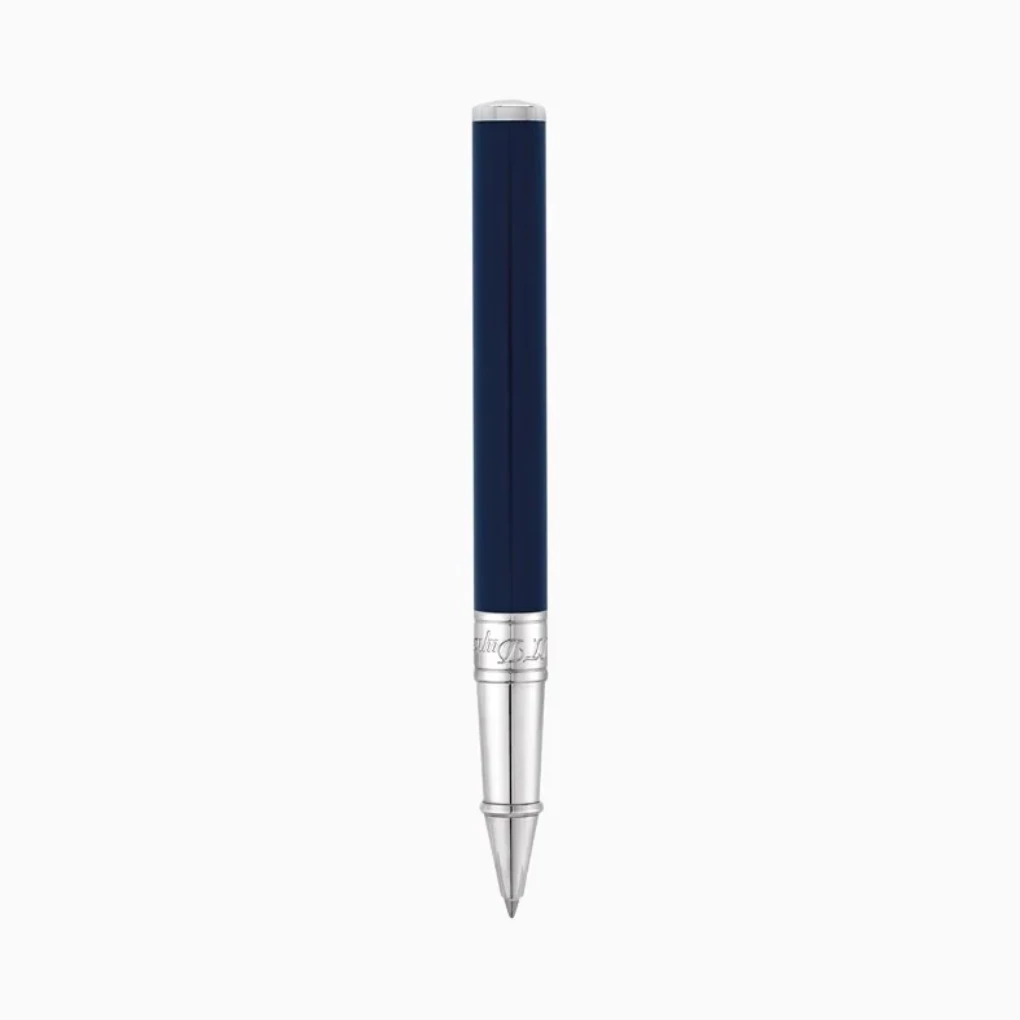 S.T. Dupont Tintenroller D-Initial blau/chrom M
