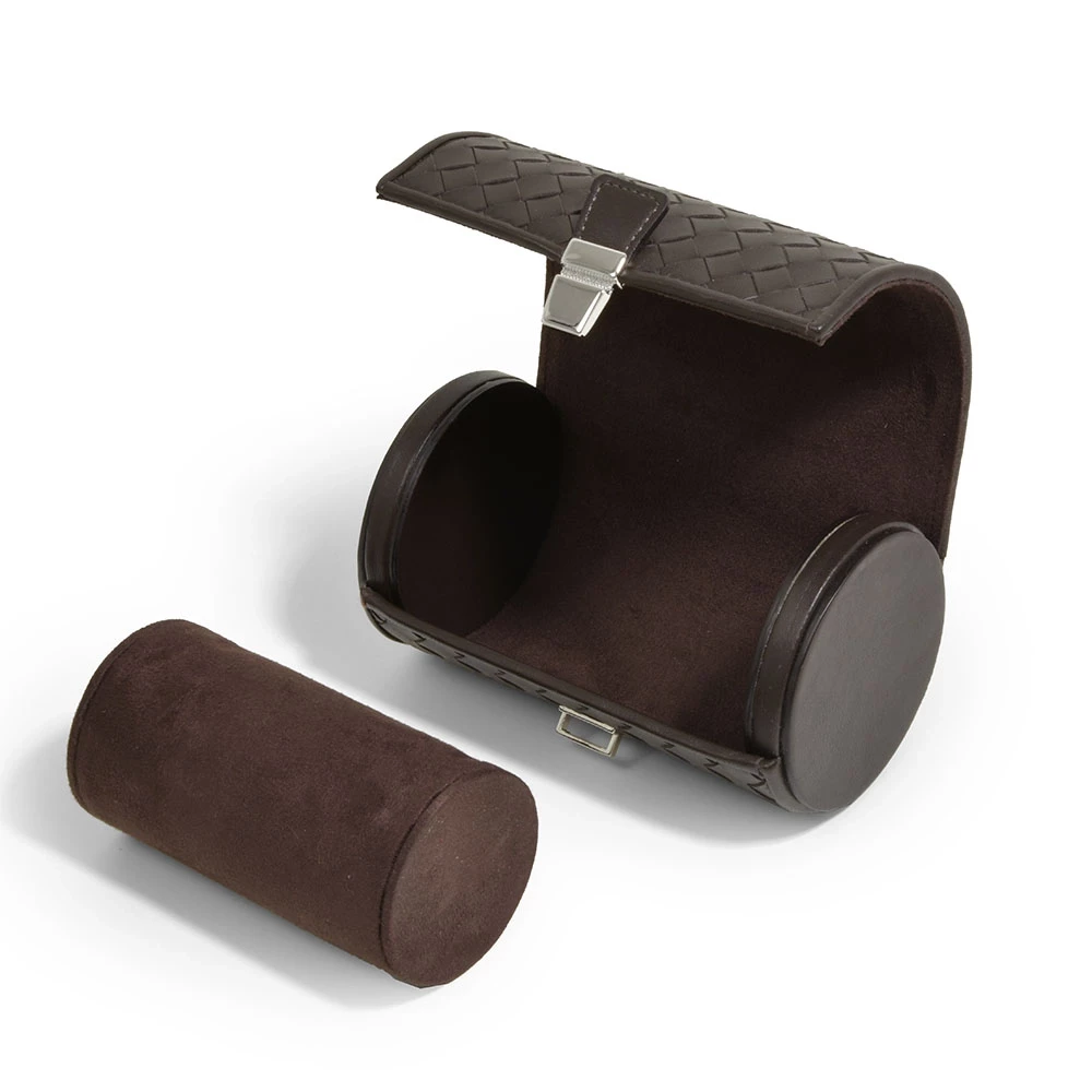 Uhrenrolle 2 Uhren Quattro Leder Dunkelbraun