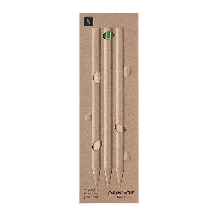 Caran d'Ache 3er Bleistift-Set Swiss Wood Nespresso Ed. 5