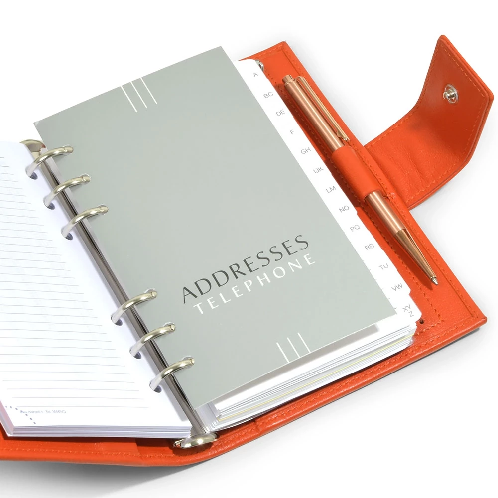 Terminplaner Nappa Leder Orange