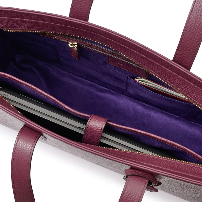 Business Shopper Leder Aubergine
