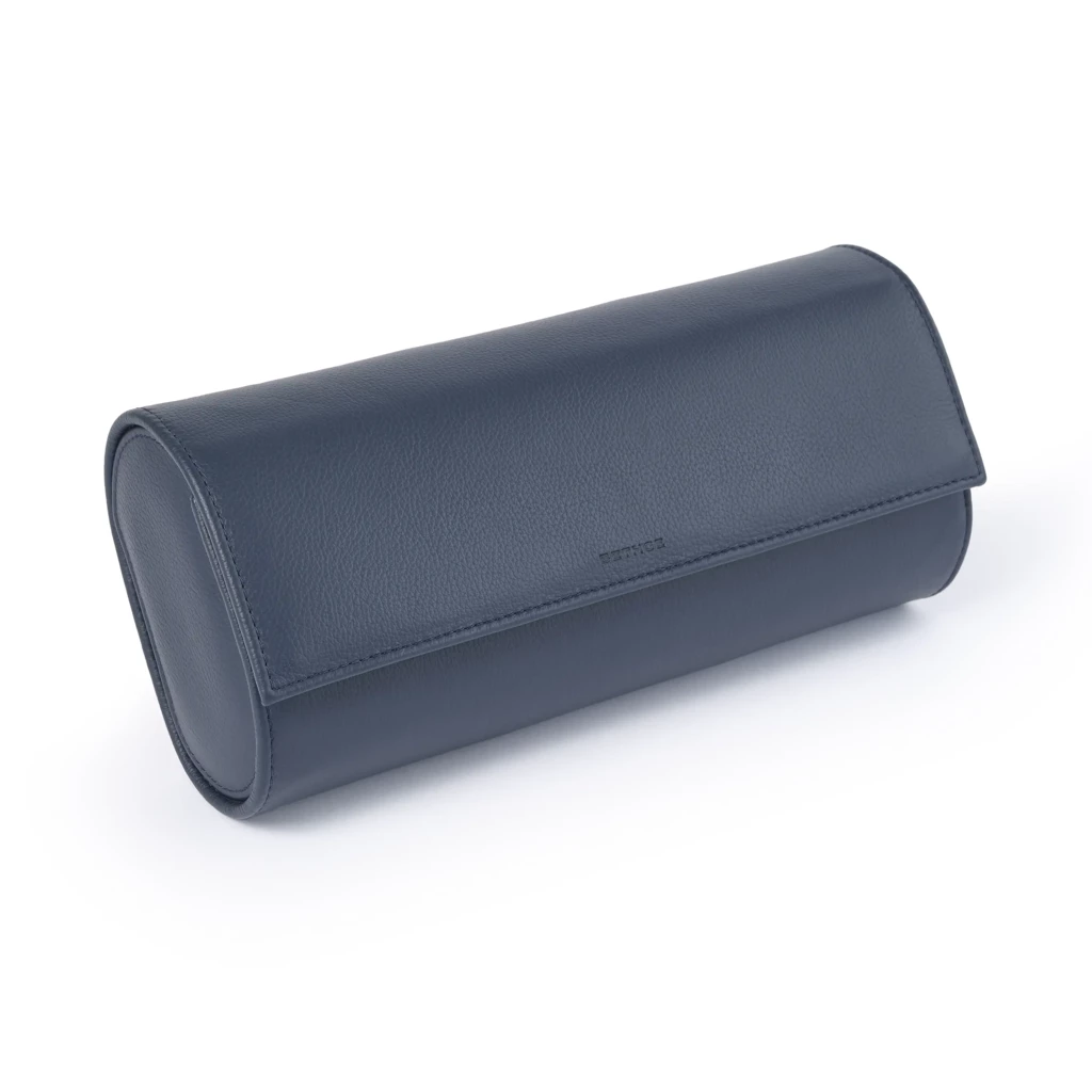 leder_uhrenrolle_fuer_3_uhren_kollektion_1977_blau_1 Leder Uhrenrolle für 3 Uhren Blau