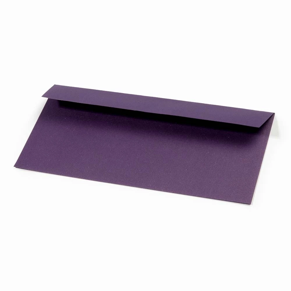 25 Umschläge Perlmutt violett DIN lang