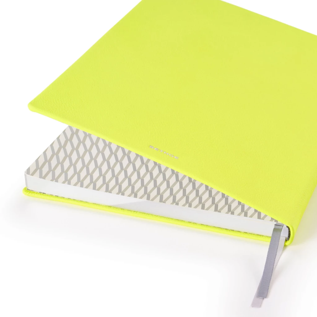 Notizbuch A4 Dotted Leder Gelb