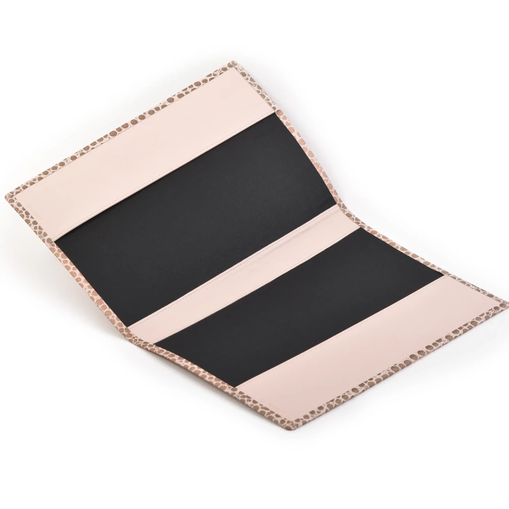 Buchhülle A4 Rochen Leder Rosa