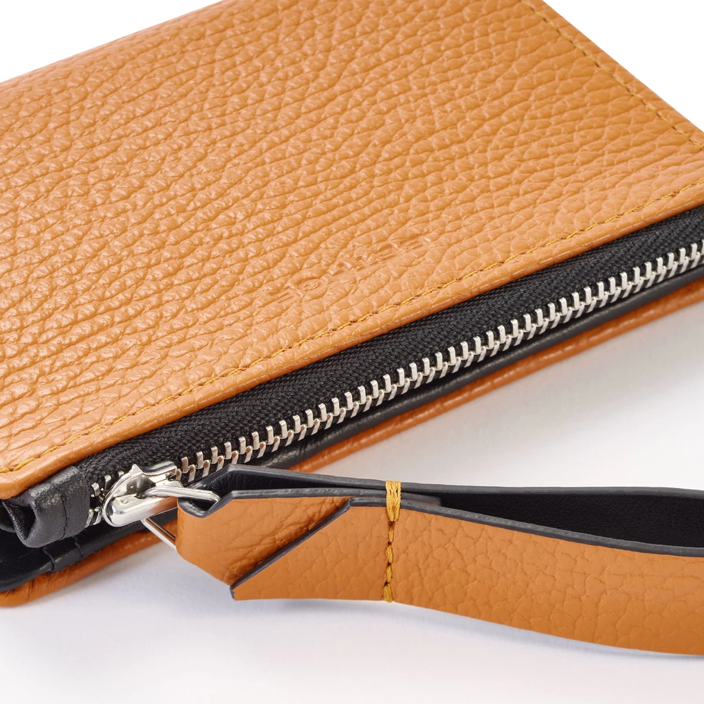 Bethge Geldbörse Adri Damen Reißverschluss Leder Orange