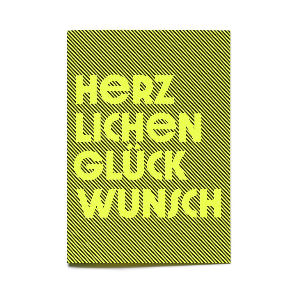 Grußkarte "Herzlichen Glückwunsch" Glow 