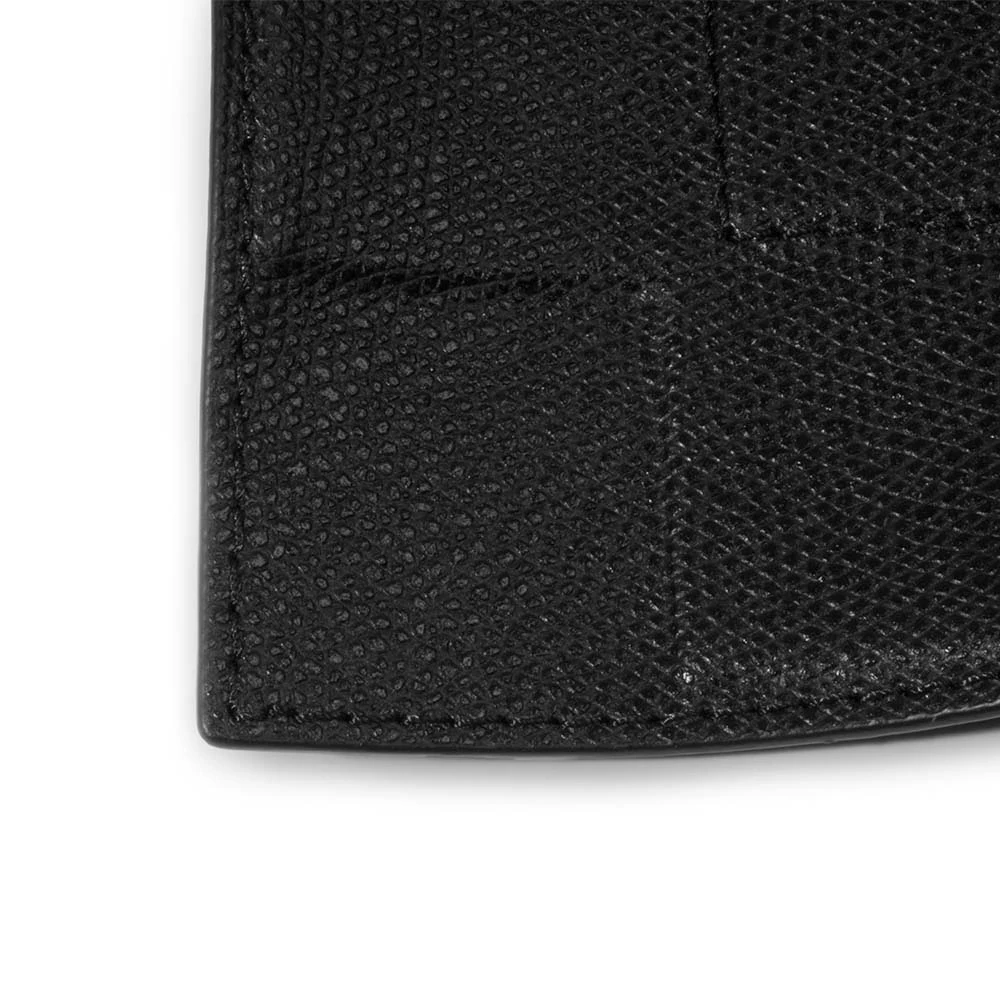 Taschenleerer Quadratisch Leder Schwarz