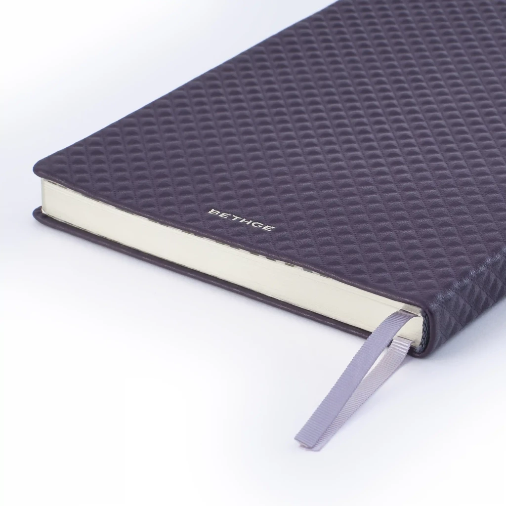 Notizbuch A5 liniert Leder Violett