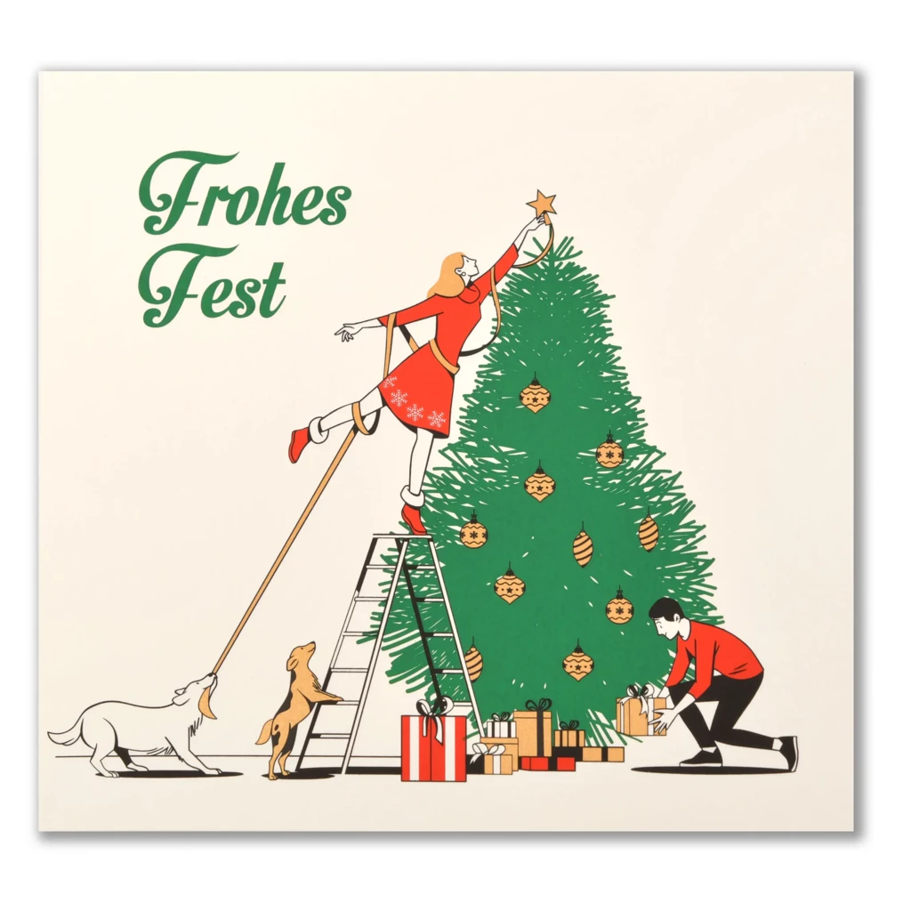 Weihnachtskarte Frohes Fest