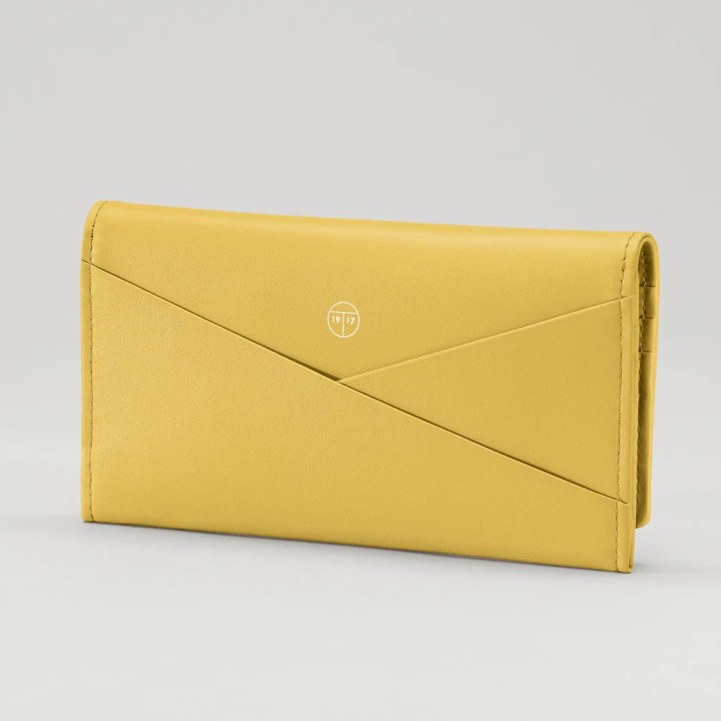 Portemonnaie Wallis Leder Senfgelb