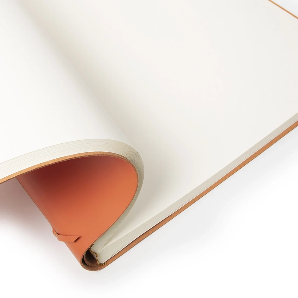 Fotoalbum 50 Blatt Leder Orange