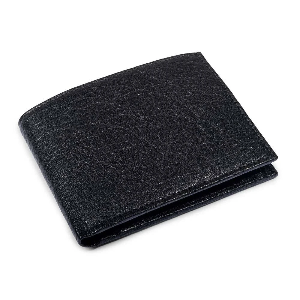 Portemonnaie mit Münzfach Leder Schwarz