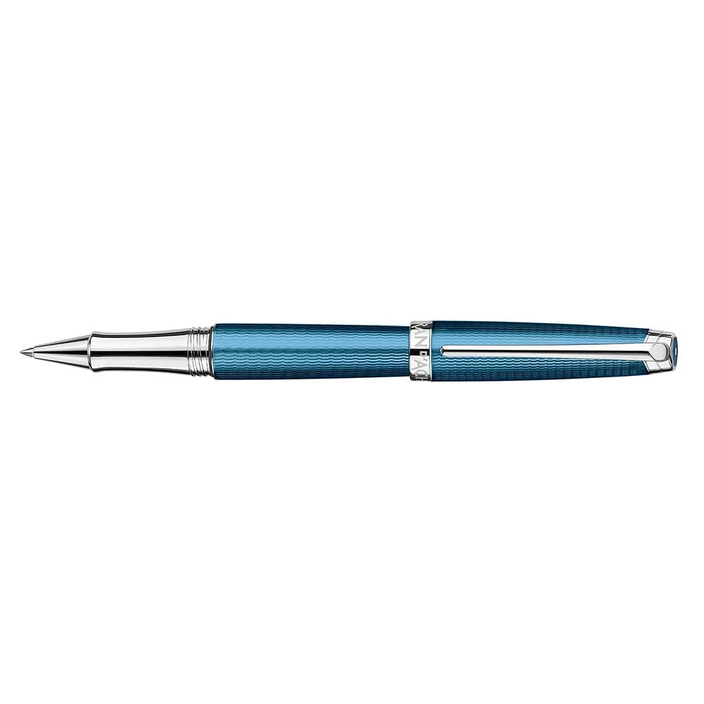 Caran d’Ache Tintenroller Léman Grand Bleu Rhodiniert