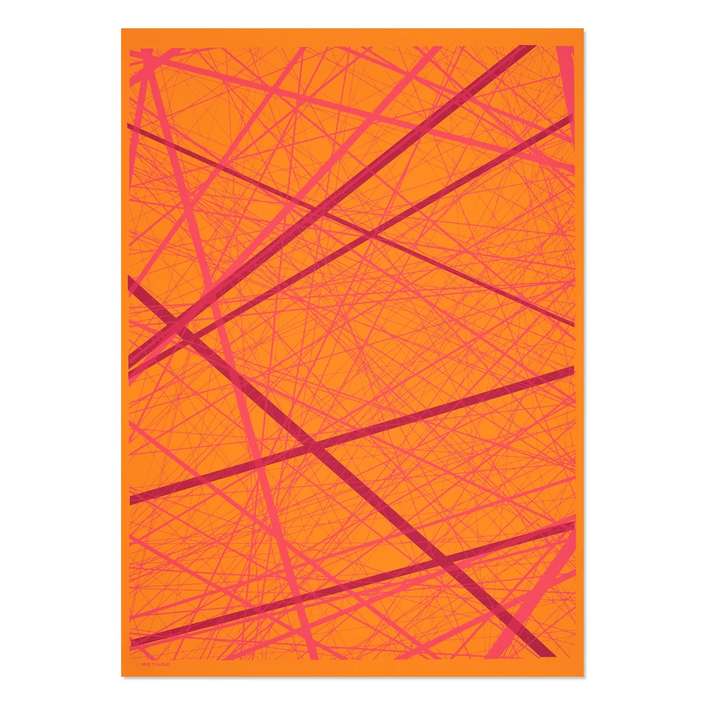 Geschenkpapier Network 3er-Set Magenta/Neonpink/Orange
